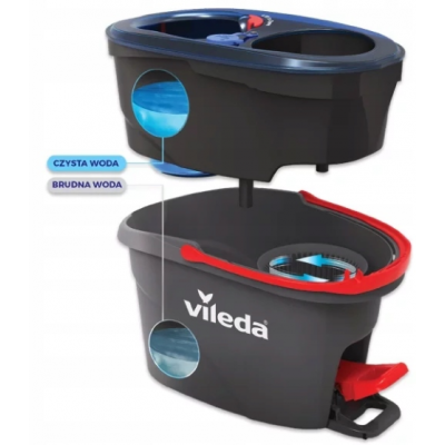 Vileda H2prO Dwukomorowa technologia wiadra - oddzielająca czystą wodę od brudnej